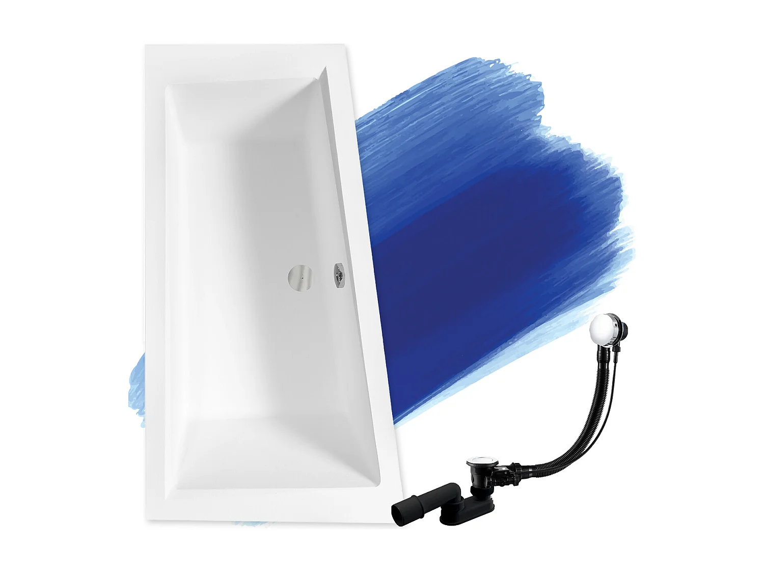 Hoekbad INTIMA SLIM 160x90 links | Afvoer & poten GRATIS!