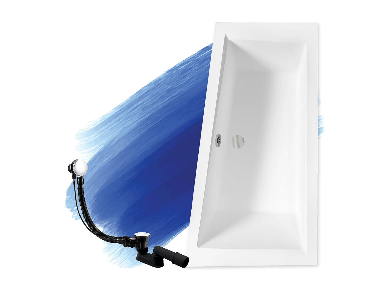 Hoekbad INTIMA SLIM 150x85 rechts | Afvoer & poten GRATIS!