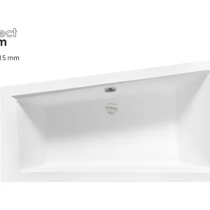Hoekbad INTIMA SLIM 170×125 links | Afvoer &amp; poten GRATIS!