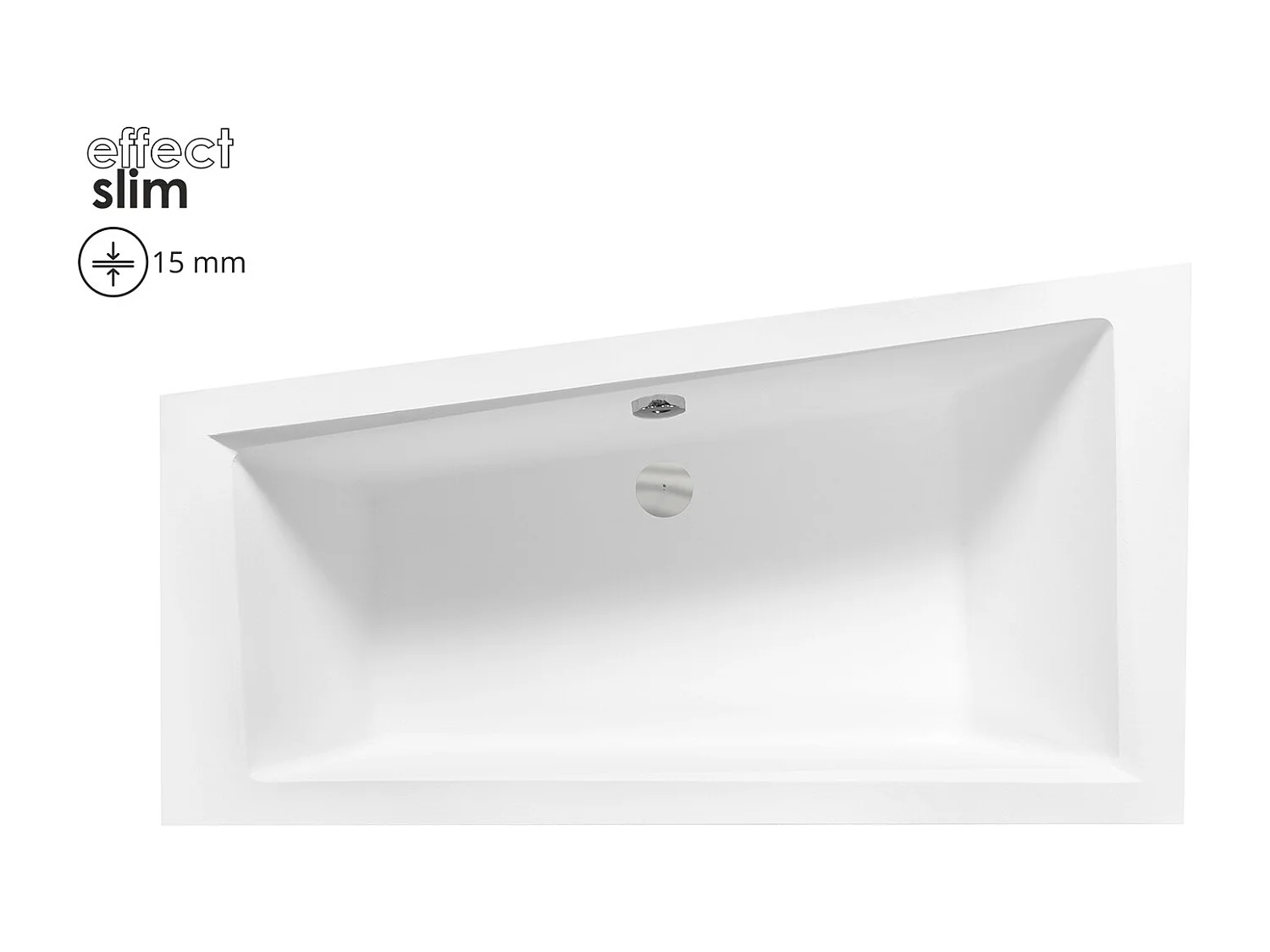 Hoekbad INTIMA SLIM 170x125 links | Afvoer & poten GRATIS!