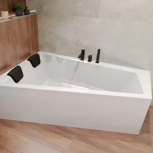 Hoekbad INTIMA 180×125 links + 2 hoofdsteunen KODI | Afvoer &amp; voeten GRATIS!