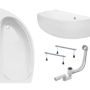 Hoekbad MINI 150×70 links met acrylschort | Afvoer & poten GRATIS! Hoekbad MINI 150×70 links met acrylschort | Afvoer & poten GRATIS!