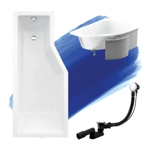 Hoekbad INTEGRA 170×75 links met piepschuim bekleding | Afvoer & poten GRATIS! Hoekbad INTEGRA 170×75 links met piepschuim bekleding | Afvoer & poten GRATIS!