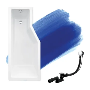Hoekbad INTEGRA 150×75 links | Afvoer &amp; voeten GRATIS!