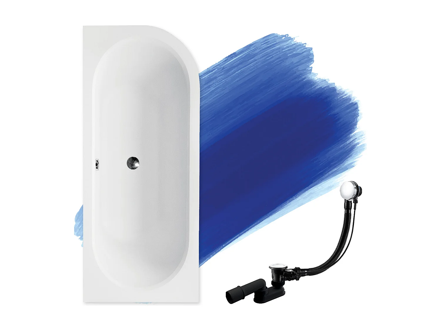 Hoekbad AVITA 180x80 links | Afvoer & voeten GRATIS!