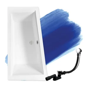 Hoekbad INTIMA SLIM 150×85 links | Afvoer &amp; voeten GRATIS!