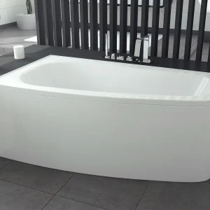 Hoekbad LUNA 150×80 links met acrylrand | Afvoer & poten GRATIS! Hoekbad LUNA 150×80 links met acrylrand | Afvoer & poten GRATIS!