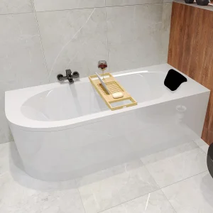 Hoekbad AVITA 150×75 rechts + bamboe badrek + hoofdsteun KODI | Afvoer & voeten GRATIS! Hoekbad AVITA 150×75 rechts + bamboe badrek + hoofdsteun KODI | Afvoer & voeten GRATIS!