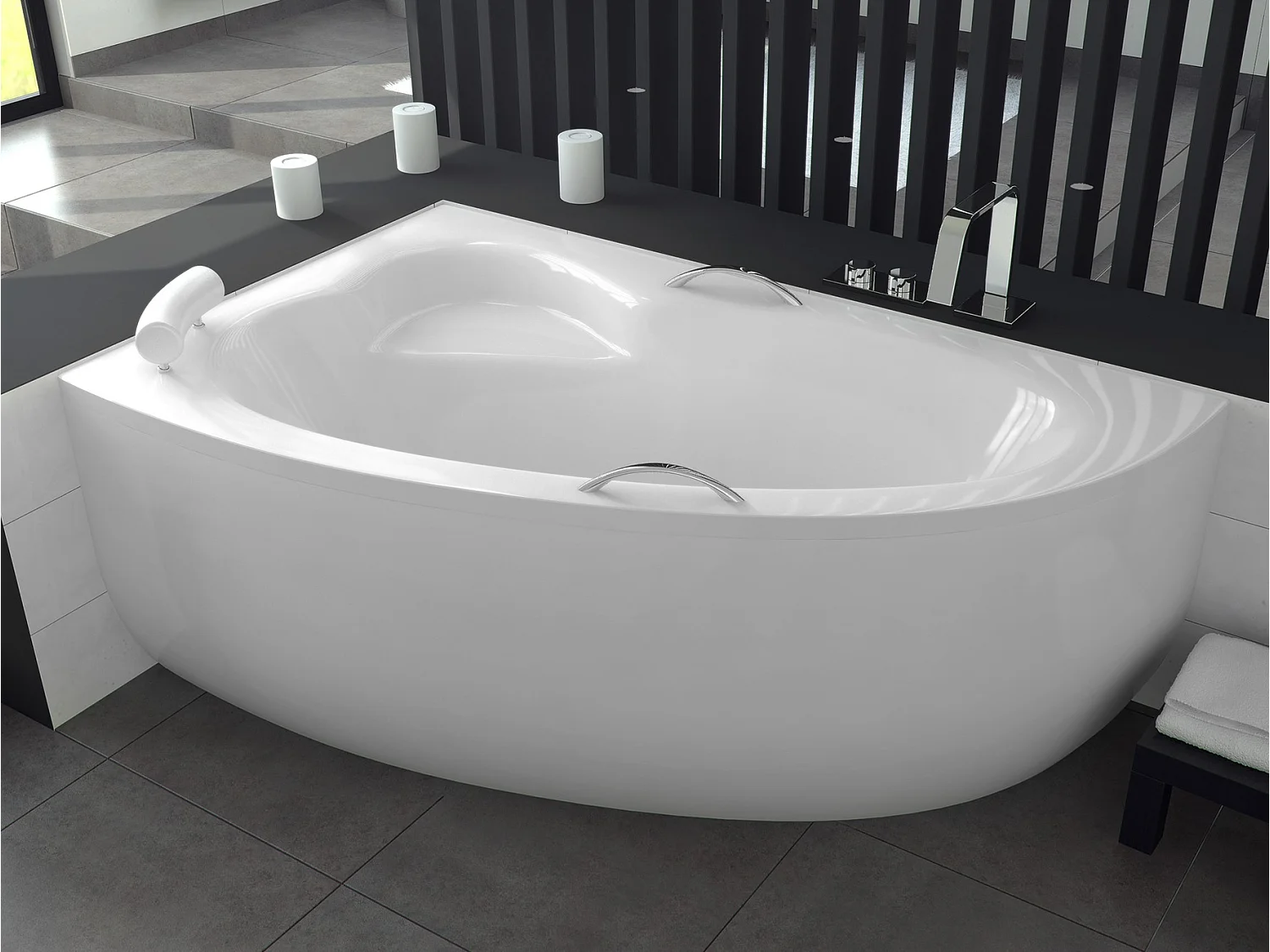 Hoekbad NATALIA 150x100 links | Afvoer & poten GRATIS!