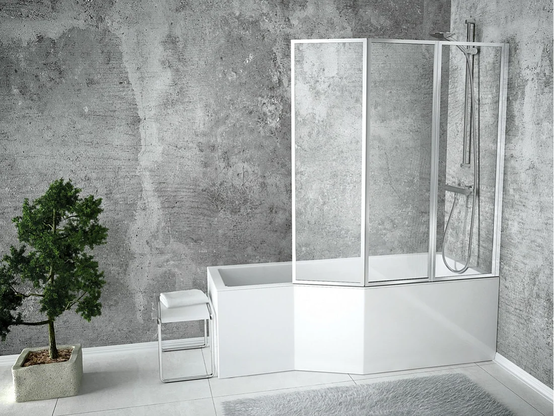 Hoekbad INTEGRA 170x75 rechts met piepschuim bekleding | Afvoer & voeten GRATIS!