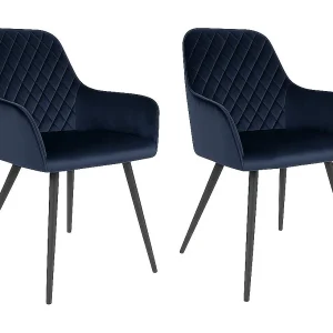 Hasse eetkamerstoel velours, blauw.