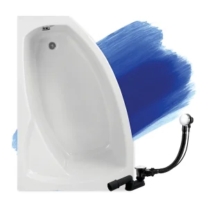 Hoekbad FRIDA 150×90 links | Afvoer &amp; voeten GRATIS!