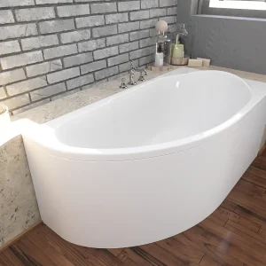 Hoekbad MIKI 145×85 rechts met acrylschort | Afvoer & voeten GRATIS! Hoekbad MIKI 145×85 rechts met acrylschort | Afvoer & voeten GRATIS!