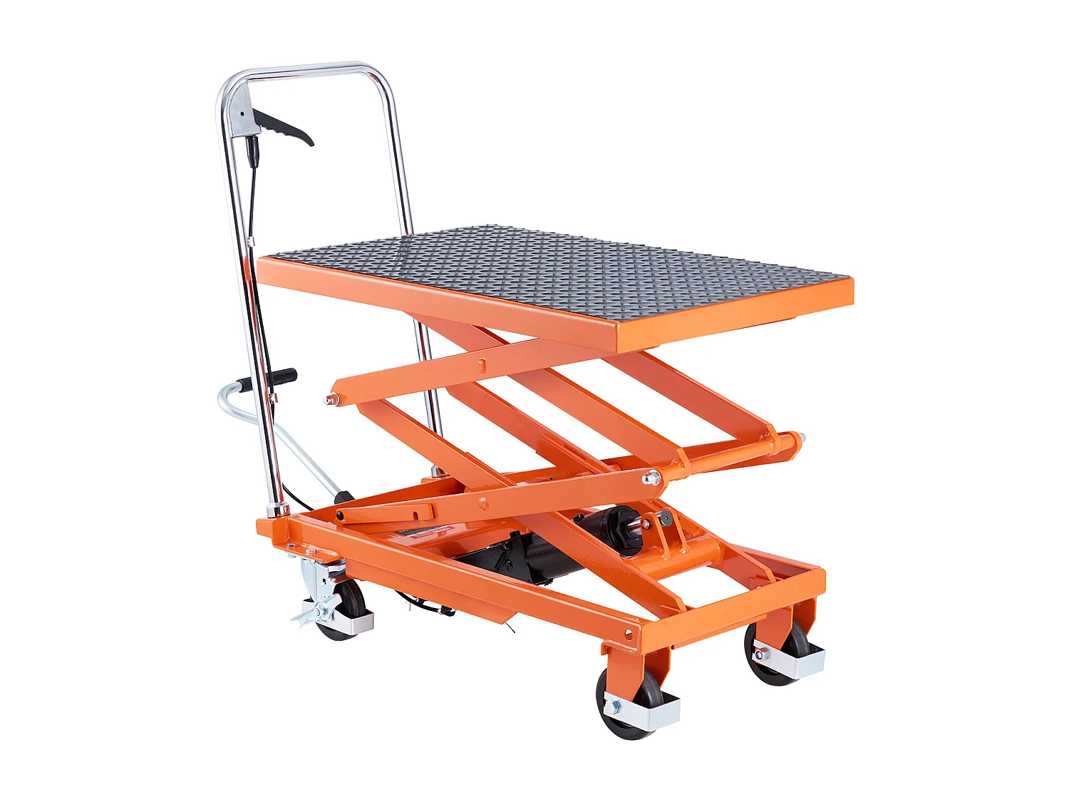 Heftafel, SucceBuy 1 200 mm Hydraulische Heftafel met 226,8 kg Draagvermogen, Handmatige Schaarwagen, Antislip Onderlegger