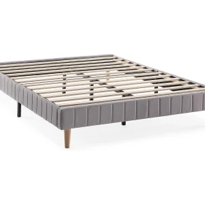 Gestoffeerd bed Eris 140×200 cm lichtgrijs