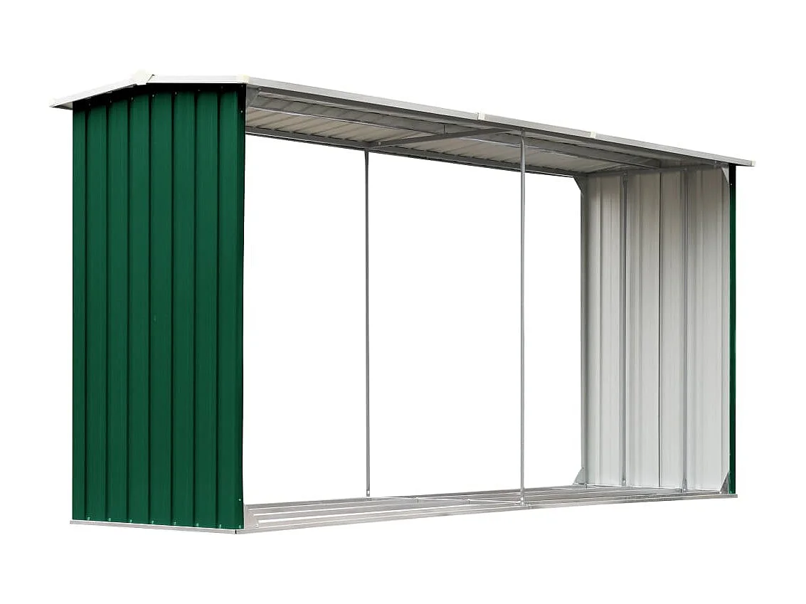 Grydel Haardhoutschuur 330x92x153 cm gegalvaniseerd staal groen