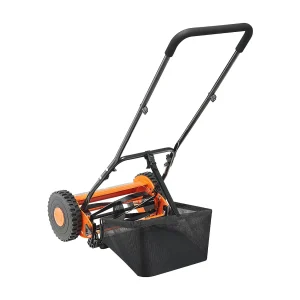 Handgrasmaaier SucceBuy, Snijbreedte 35cm, 5 Stalen Messen, Instelbare Snijhoogte 1.5 tot 4.5 cm, Uitgerust met Opvangbak Handgrasmaaier SucceBuy, Snijbreedte 35cm, 5 Stalen Messen, Instelbare Snijhoogte 1.5 tot 4.5 cm, Uitgerust met Opvangbak