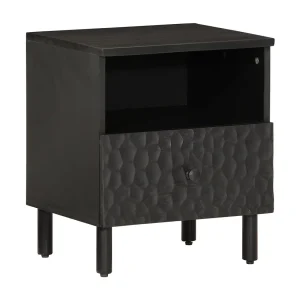 Helena-West Helena Nachtkastjes 2 st 40x33x46 cm massief mangohout zwart Helena-West Helena Nachtkastjes 2 st 40x33x46 cm massief mangohout zwart
