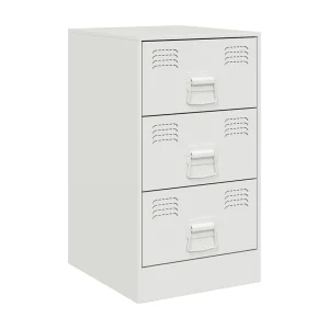 Hereford Nachtkastje 34,5x39x62 cm staal wit Hereford Nachtkastje 34,5x39x62 cm staal wit