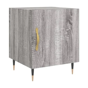 Hayke  Nachtkastje 40x40x50 cm bewerkt hout grijs sonoma eikenkleurig