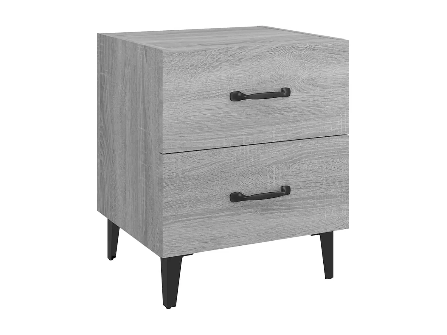 Higginsville Nachtkastje 40x35x47,5 cm grijs sonoma eikenkleurig