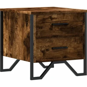 Hanne Nachtkastje 40x41x40 cm bewerkt hout gerookt eikenkleurig Hanne Nachtkastje 40x41x40 cm bewerkt hout gerookt eikenkleurig