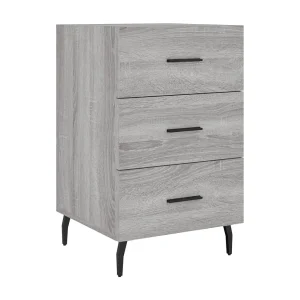 Hansa  Nachtkastje 40x40x66 cm bewerkt hout grijs sonoma eikenkleurig