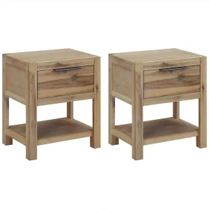 Griffin Nachtkastjes met lades 2 st 40x30x48 cm massief acaciahout Griffin Nachtkastjes met lades 2 st 40x30x48 cm massief acaciahout