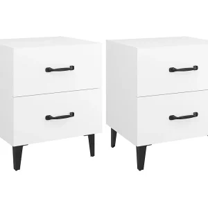 Higginsville Nachtkastjes 2 st 40x35x47,5 cm wit Higginsville Nachtkastjes 2 st 40x35x47,5 cm wit