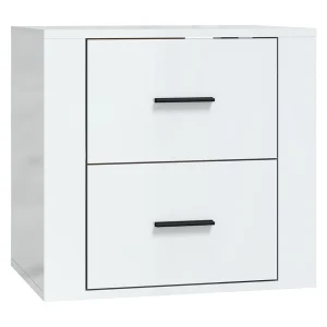 Goshen Nachtkastje wandgemonteerd 50x36x47 cm hoogglans wit Goshen Nachtkastje wandgemonteerd 50x36x47 cm hoogglans wit