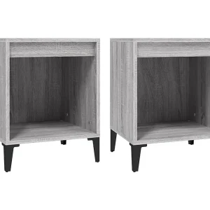 Hartford  Nachtkastjes 2 st 40x35x50 cm grijs sonoma eikenkleurig