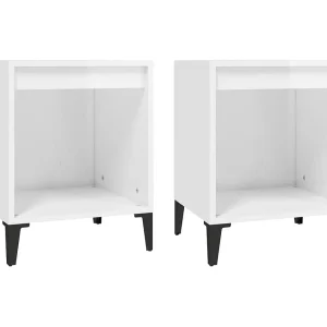 Hartford  Nachtkastjes 2 st 40x35x50 cm hoogglans wit