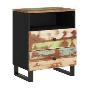 Glynnor Nachtkastje 50x33x62 cm massief gerecycled hout en bewerkt hout Glynnor Nachtkastje 50x33x62 cm massief gerecycled hout en bewerkt hout