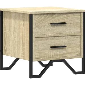 Hanne Nachtkastje 40x41x40 cm bewerkt hout sonoma eikenkleurig Hanne Nachtkastje 40x41x40 cm bewerkt hout sonoma eikenkleurig