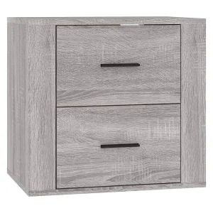 Goshen Nachtkastje wandgemonteerd 50x36x47 cm grijs sonoma eikenkleur Goshen Nachtkastje wandgemonteerd 50x36x47 cm grijs sonoma eikenkleur