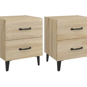 Higginsville Nachtkastjes 2 st 40x35x47,5 cm sonoma eikenkleurig Higginsville Nachtkastjes 2 st 40x35x47,5 cm sonoma eikenkleurig