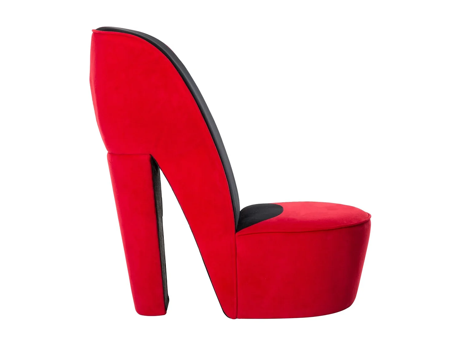 Hakstoel fluweel rood