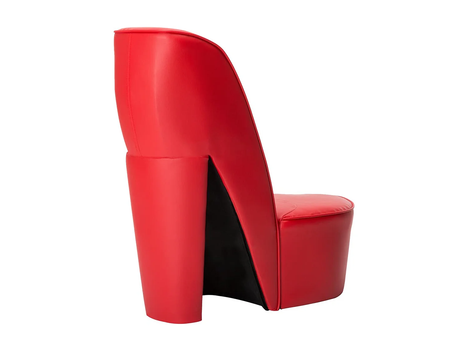 Hakstoel kunstleer rood