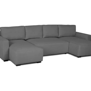 Bank 5 zitplaatsen Grijs – chaise avec panoramische slaapfunctie (317 x 157 x 91 cm) – JORDAN Bank 5 zitplaatsen Grijs – chaise avec panoramische slaapfunctie (317 x 157 x 91 cm) – JORDAN