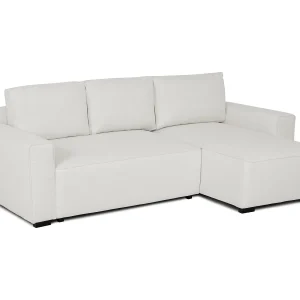 Slaapbank 3 zitplaatsen Beige – chaise longue omkeerbaar rechts/linksche met geïntegreerde opbergruimte (239 x 157 x 91 cm) – JADE Slaapbank 3 zitplaatsen Beige – chaise longue omkeerbaar rechts/linksche met geïntegreerde opbergruimte (239 x 157 x 91 cm) – JADE