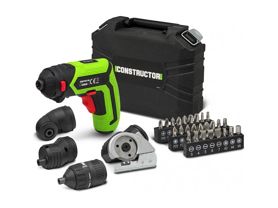 Herlaadbare schroevendraaier 4V Lithium + accessoires - Constructor