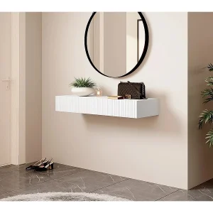 Hangende console 2 witte laden 100×41 cm Hangende console 2 witte laden 100×41 cm