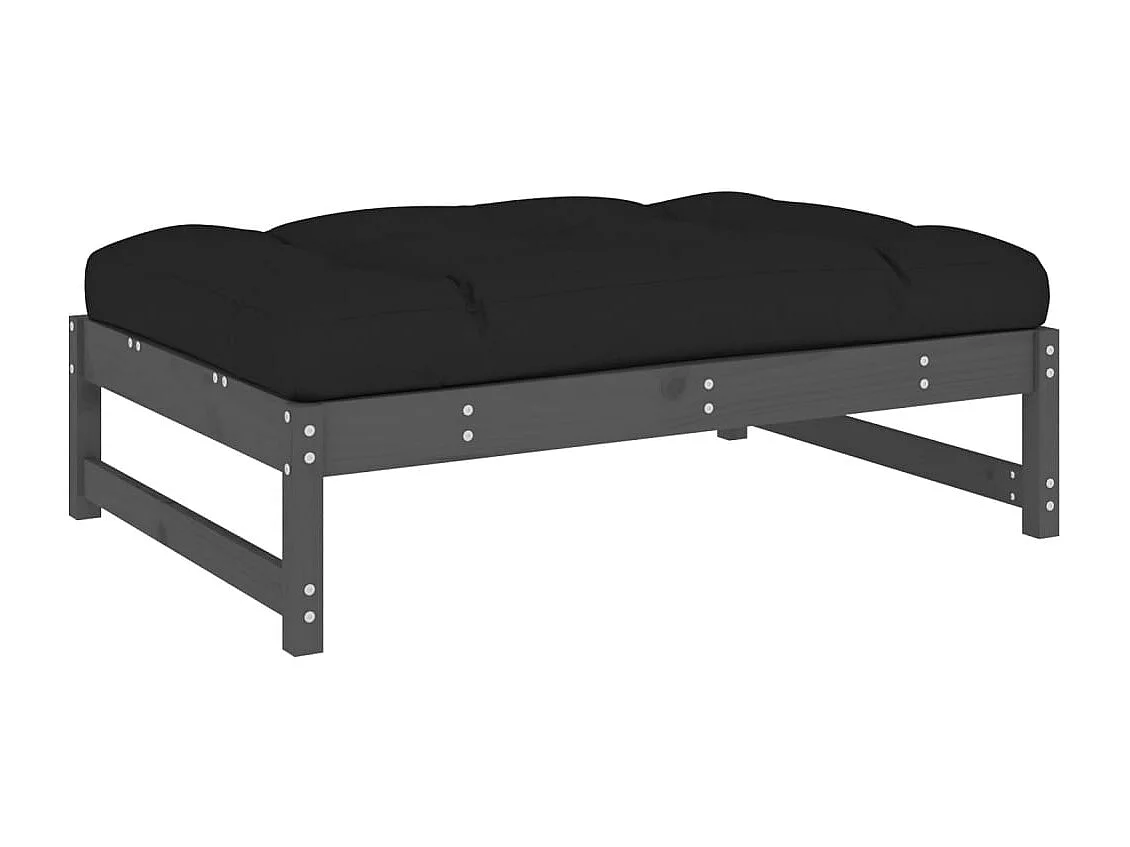 Helyndra Tuinvoetenbank 120x80 cm massief grenenhout grijs