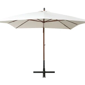 Gryndis Zweefparasol met houten paal 300×300 cm wit Gryndis Zweefparasol met houten paal 300×300 cm wit