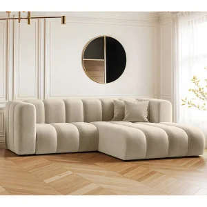Hoekbank, L-vormig, Sofa Grand modulaire stof Salvador Beige Rechts