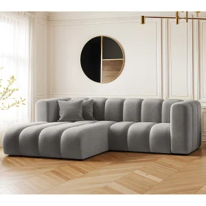 Hoekbank, L-vormig, Sofa Grand modulaire stof Salvador Grey Links