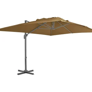 Gunn Parasol met draagbare voet taupe Gunn Parasol met draagbare voet taupe