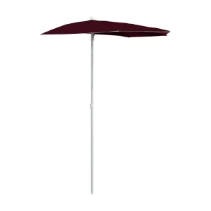Hancock  Parasol half met paal 180×90 cm bordeauxrood