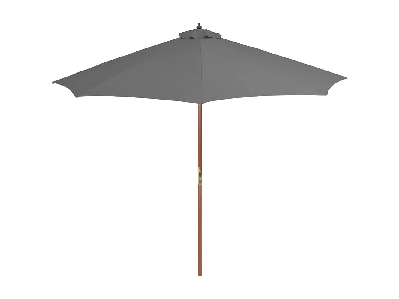 Highlands Ranch Parasol met houten paal 300 cm antraciet