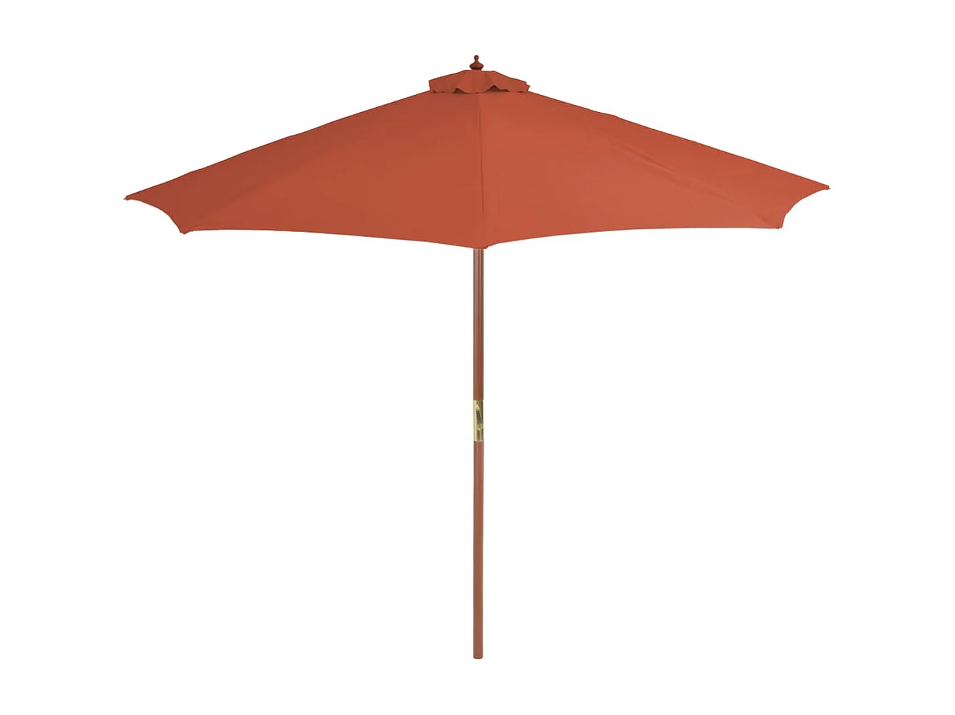 Highlands Ranch Parasol met houten paal 300 cm terracotta
